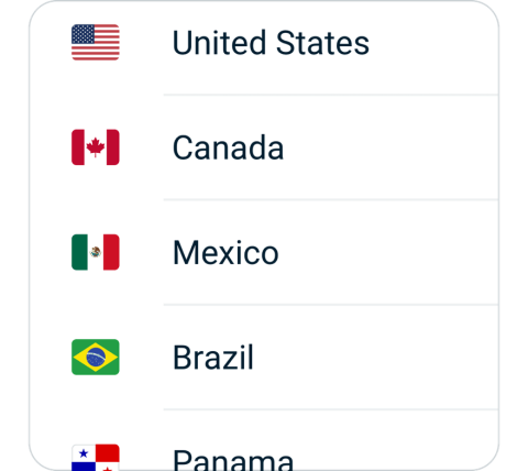 JetStream China VPN connect step 2, choose VPN server location